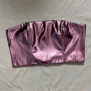 Song of Style Metallic Rose Crop Bustier
